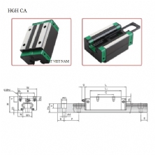 Con trượt vuông HGH 15CA