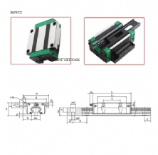 Con trượt vuông HGW 15CC